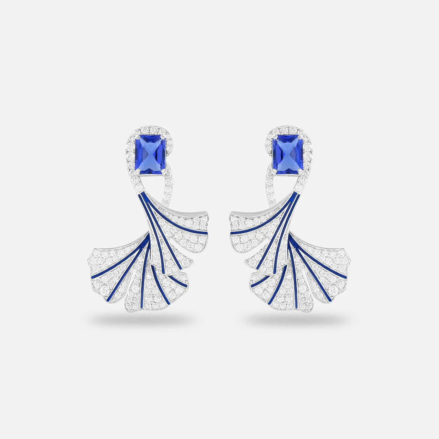 Tanzanite and diamond flare ring