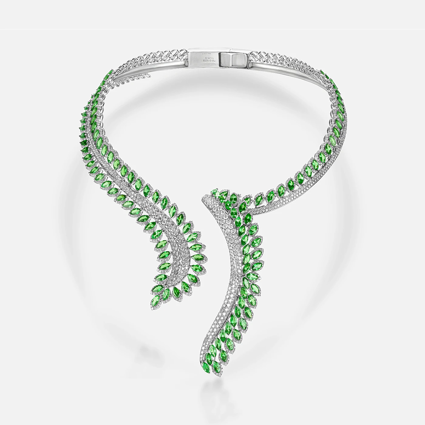 Tsavorite and diamond royal starling necklace