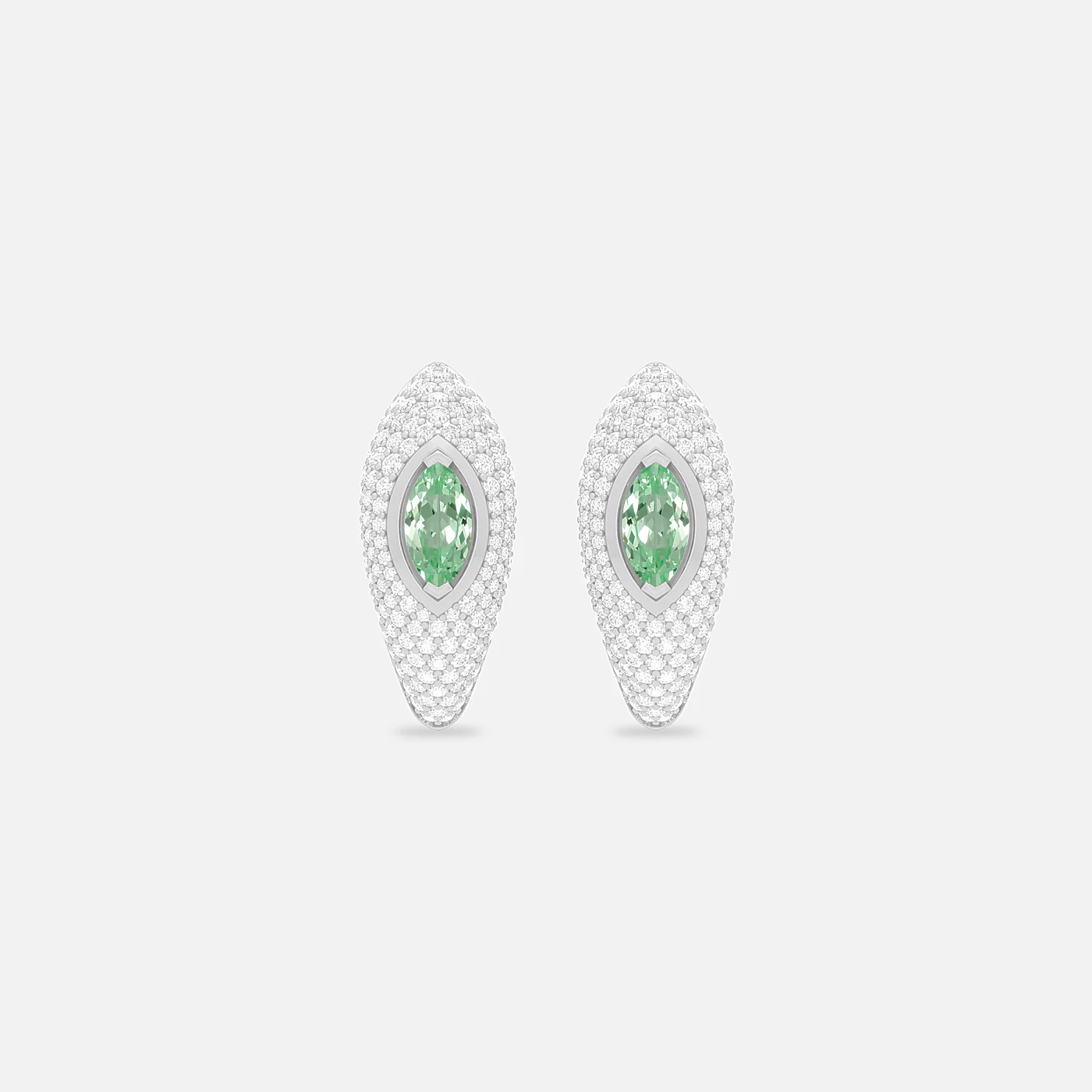 Mint garnet and diamond dazzle earrings