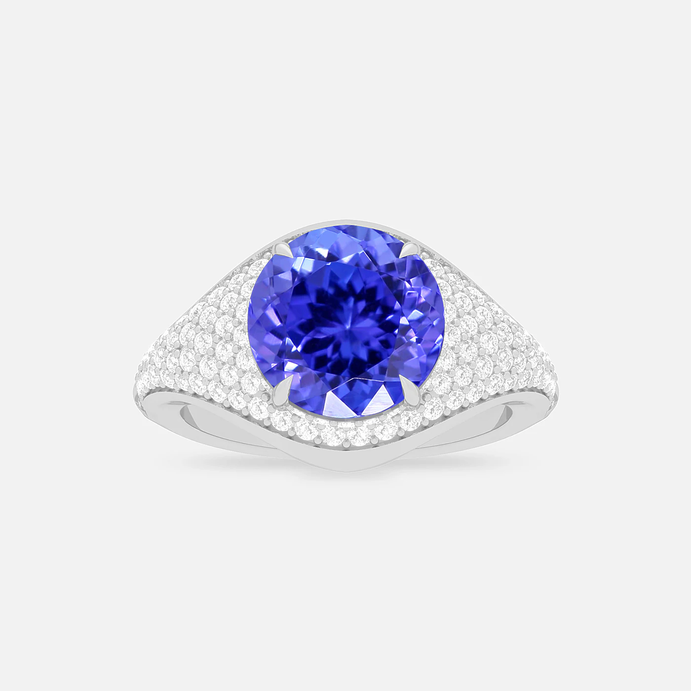 Tanzanite and diamond dazzle ring