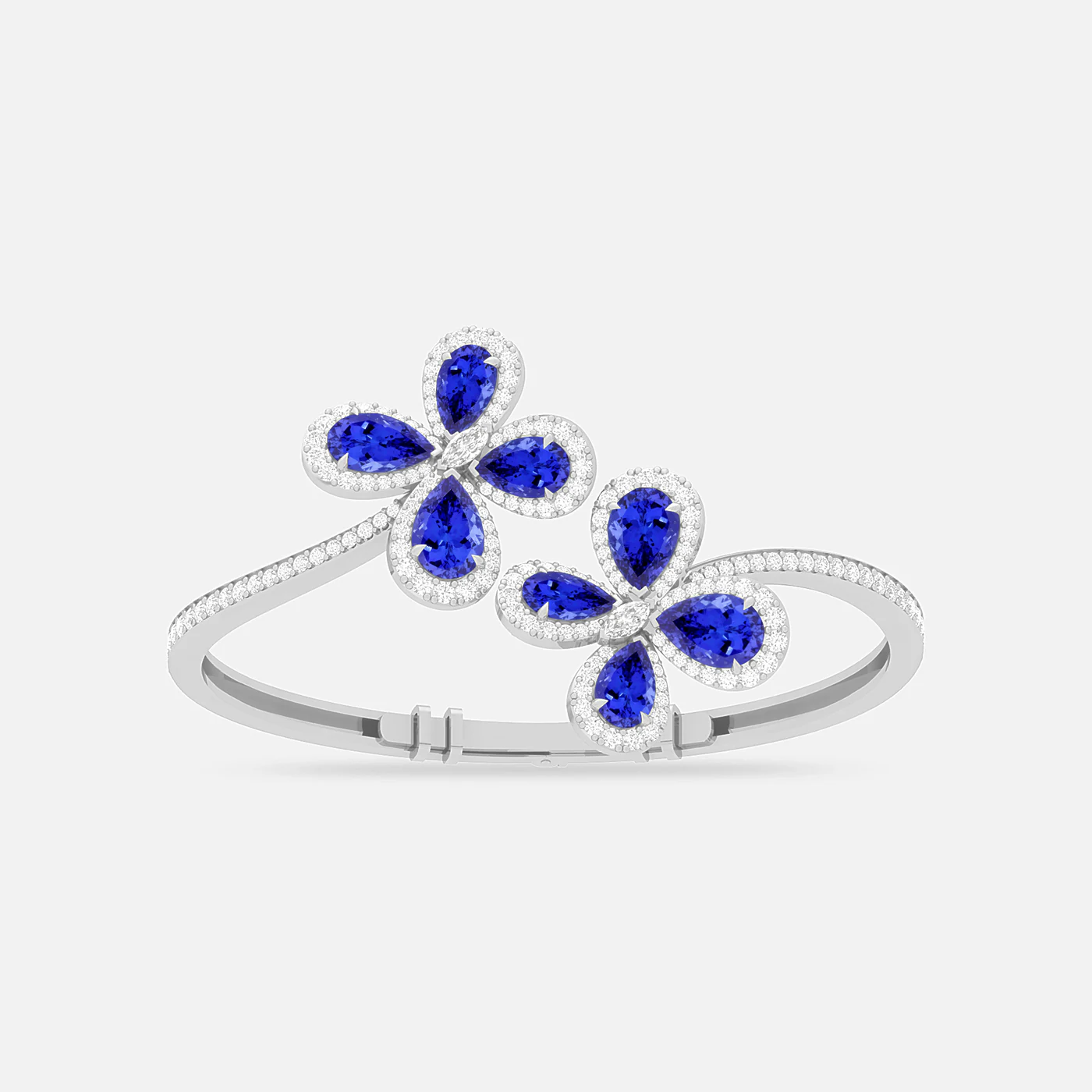 Tanzanite and diamond bloom bracelet