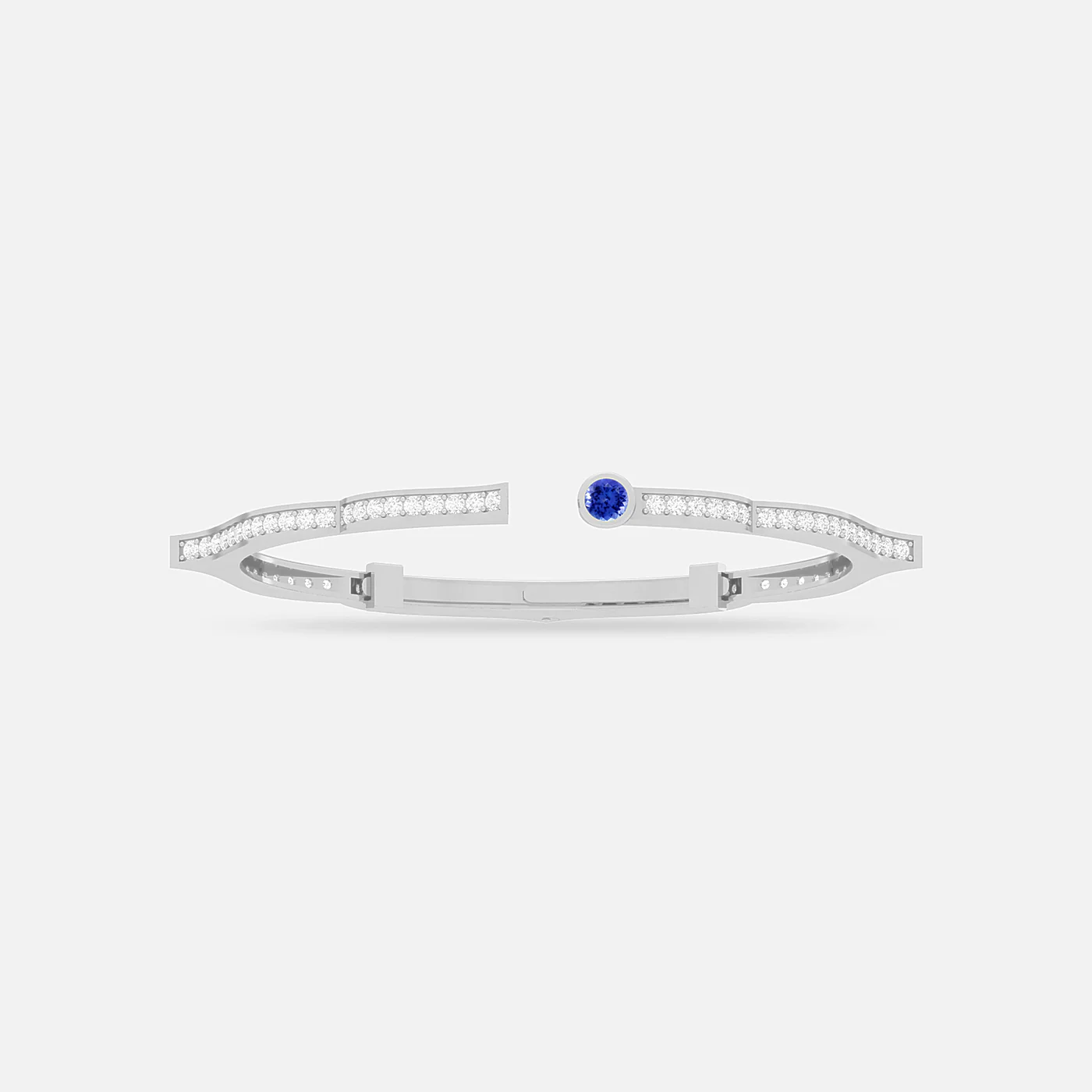 Tanzanite and diamond cuff bracelet