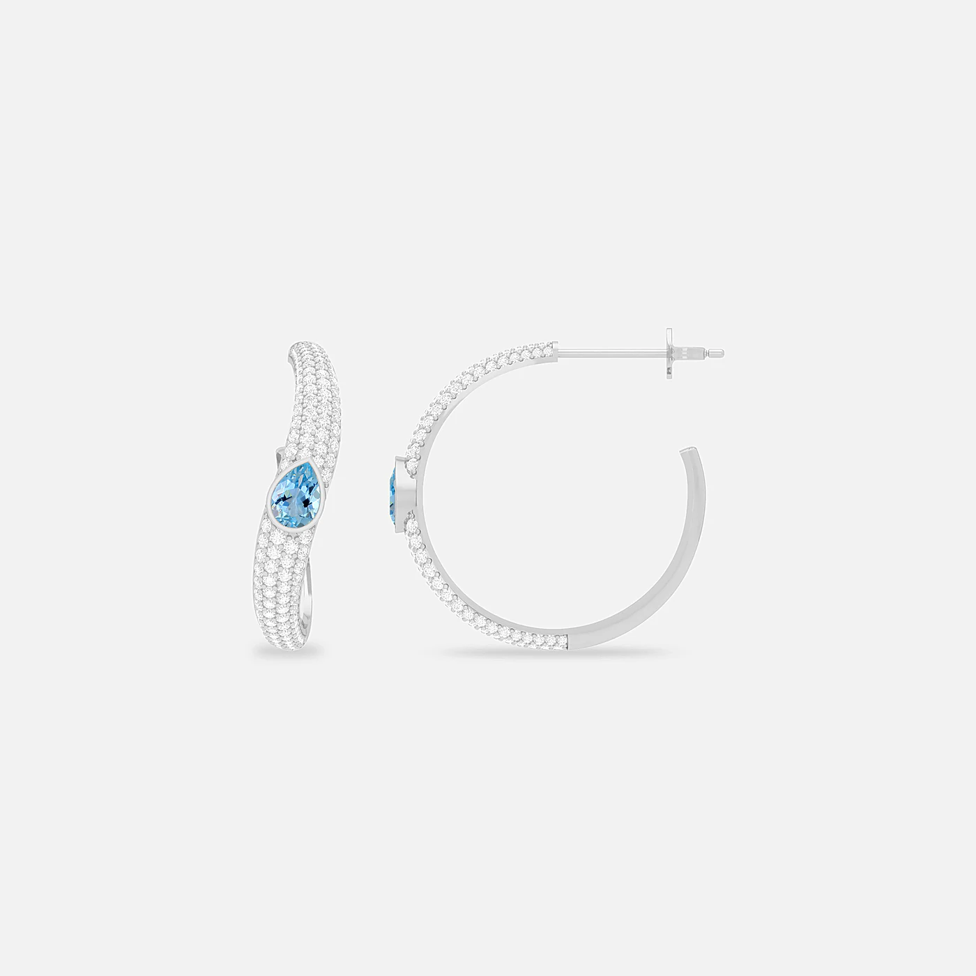 Aquamarine and diamond dazzle earrings