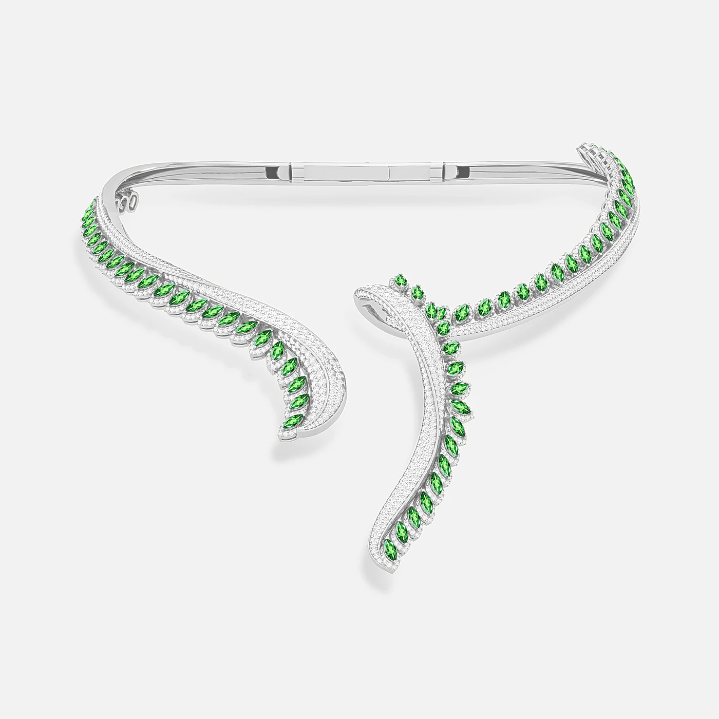 Tsavorite and diamond royal starling necklace