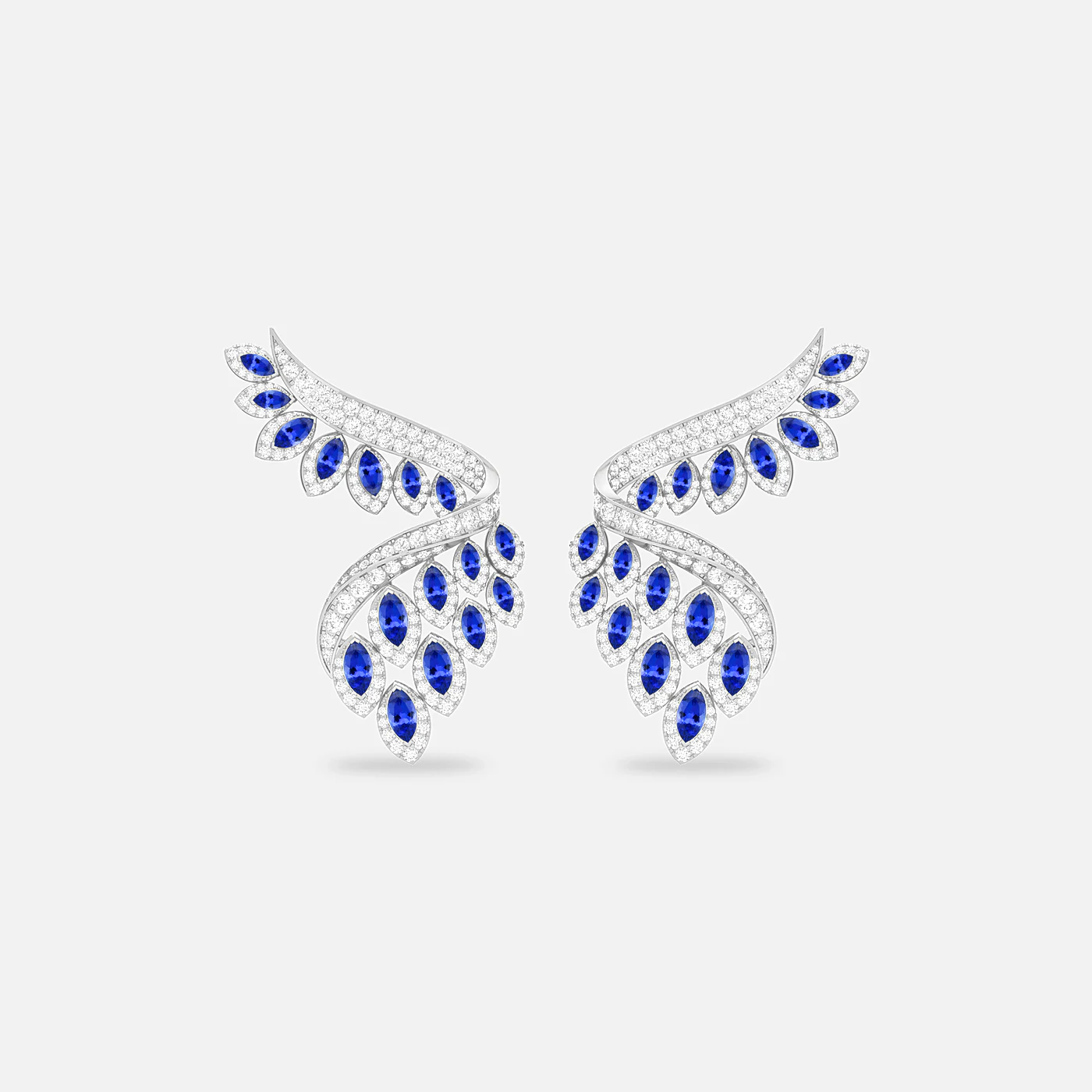 Tanzanite and diamond royal starling earrings
