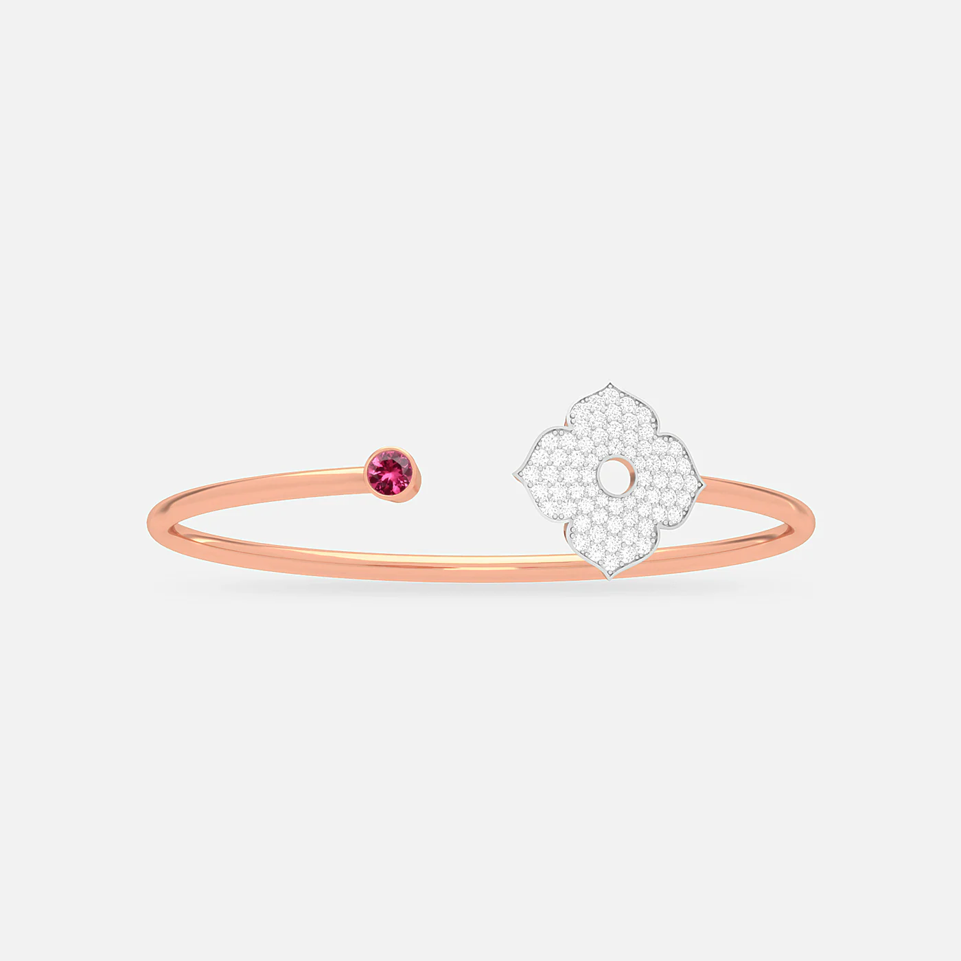 Pink spinel and diamond motif bracelet