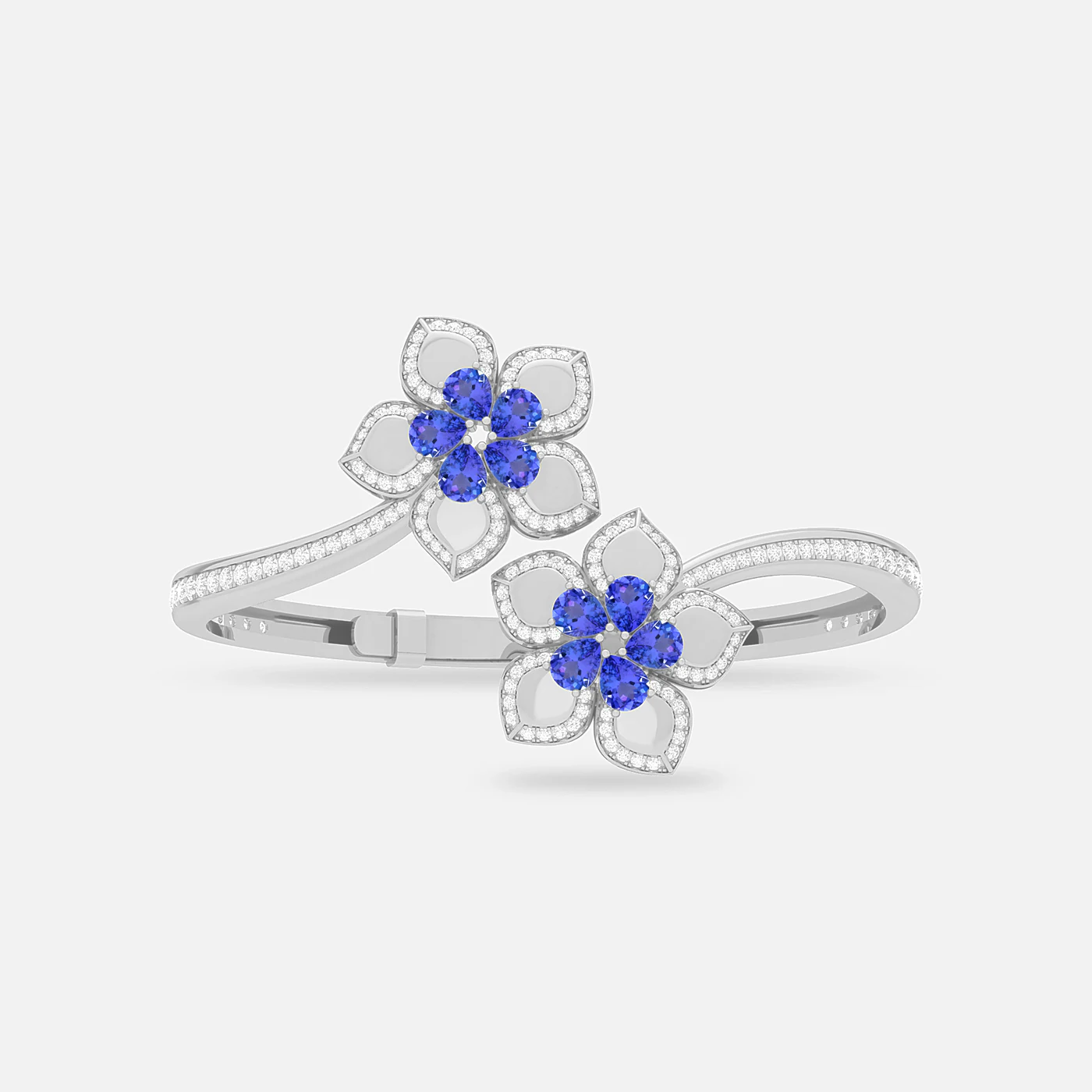 Spessartite and diamond garland bracelet