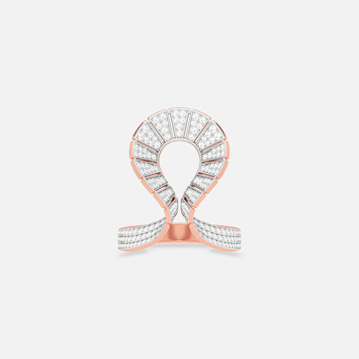 Diamond and diamond flare ring