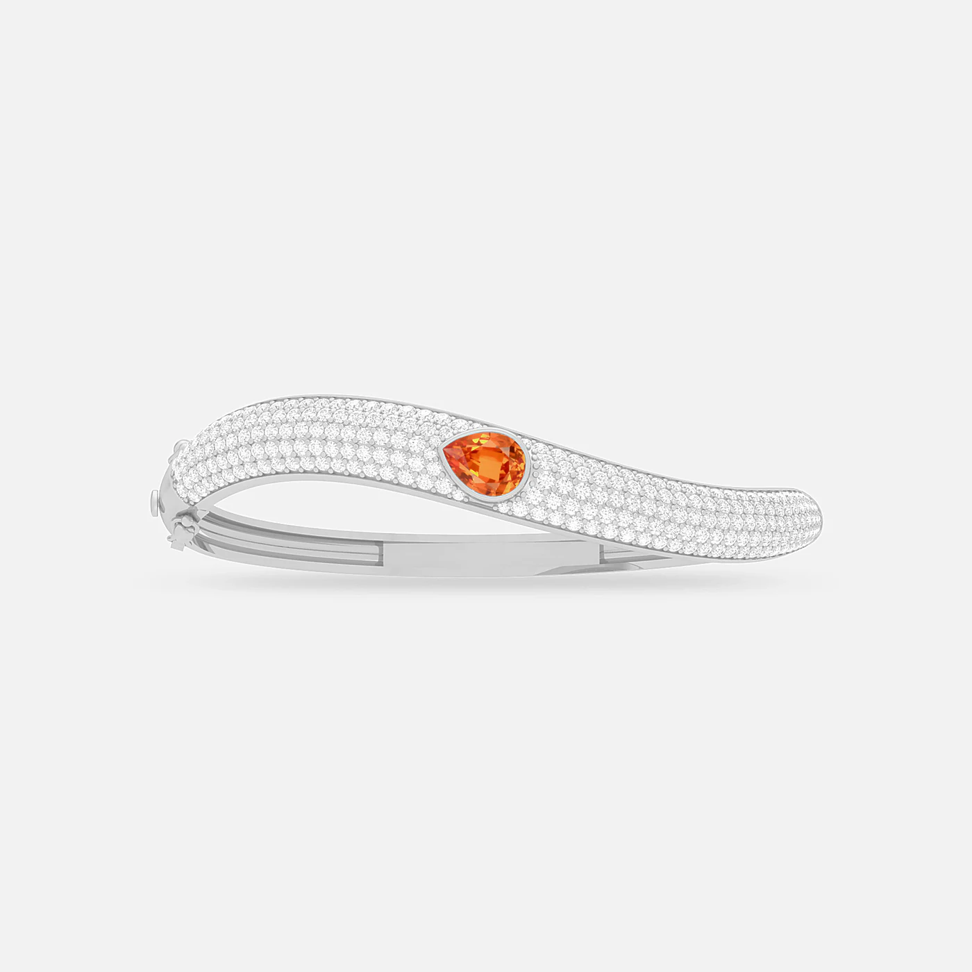 Spessartite and diamond dazzle bangle
