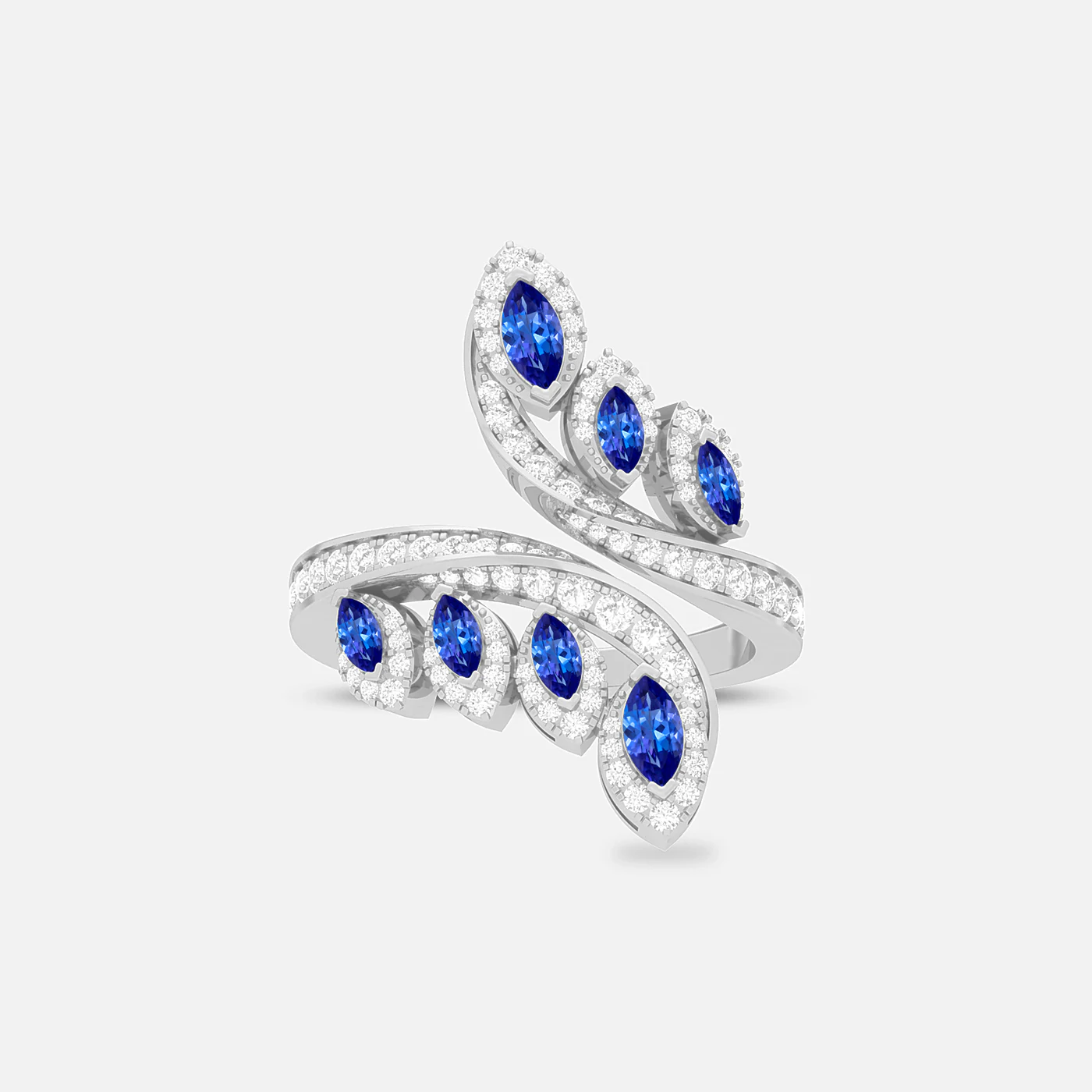 Tanzanite and diamond royal starling ring