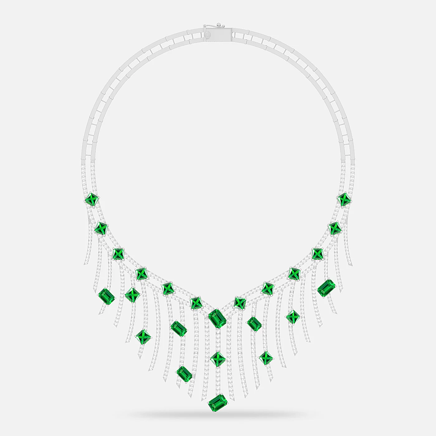 Tsavorite necklace, the piece itself.