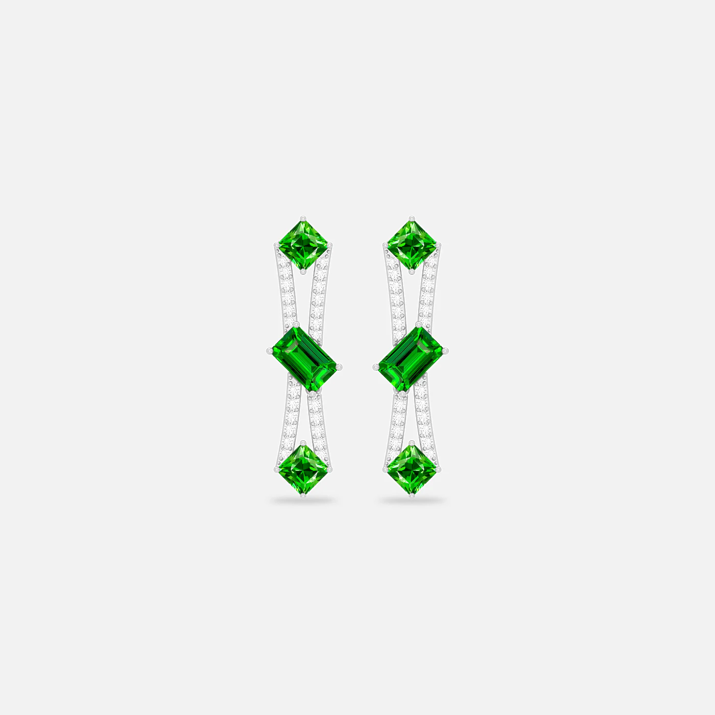 Tsavorite necklace, in detail.